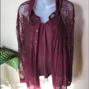 Skylar & Jade the buckle button up shirt with matching tank size 20 XL